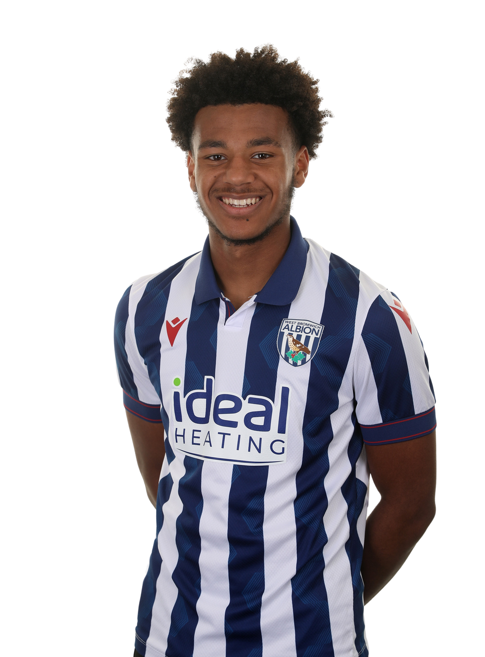 A photo of Adam Okorodudu in the 2024/25 home kit
