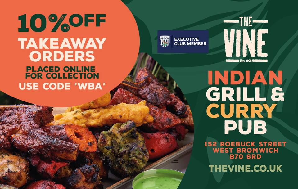 WBA Supporter Offer - The Vine