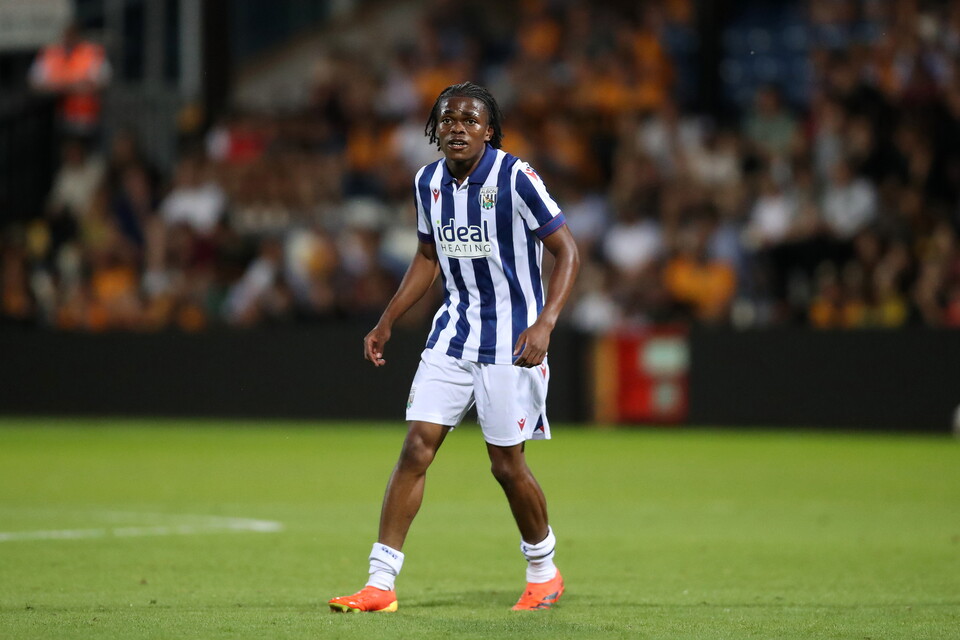 A photo of Albion U18s player Divine Onyemachi in action during the club's pre-season match with Cambridge