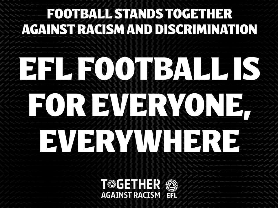 EFL Together against racism campaign graphic 