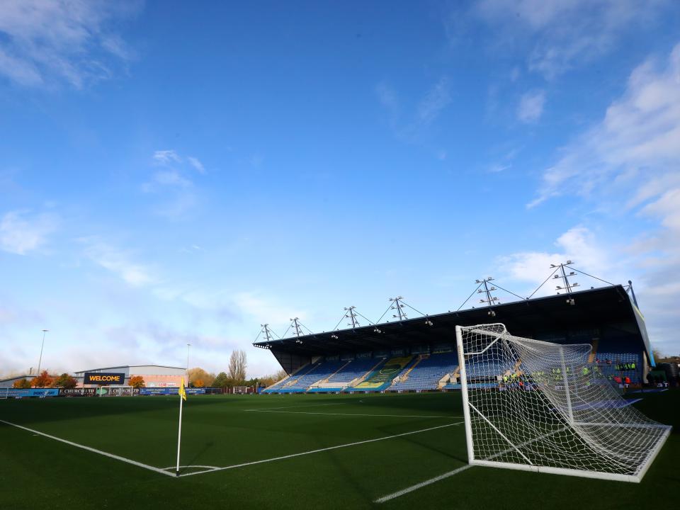 An image of the stand at the Kassam Stadium