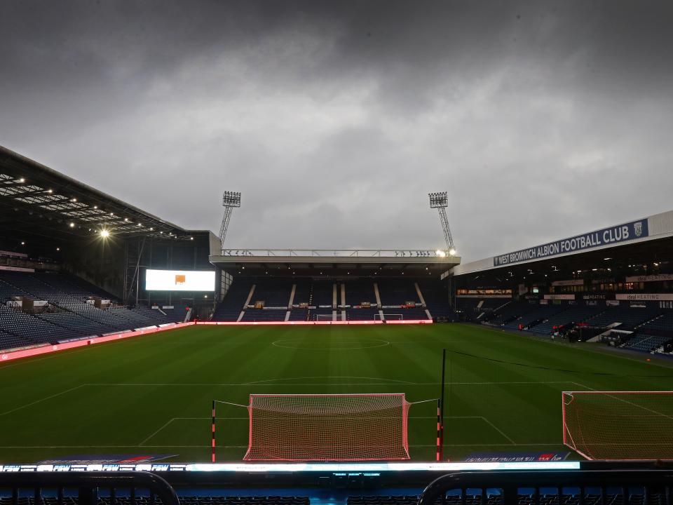 An image of The Hawthorns under a cloudy sky