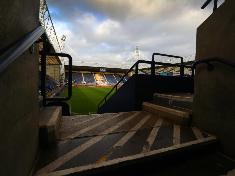 An image of the away end at Deepdale