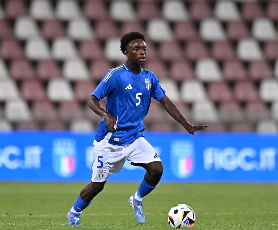 A photo of Albion U18s player Dauda Iddrisa in action for Italy's U17s