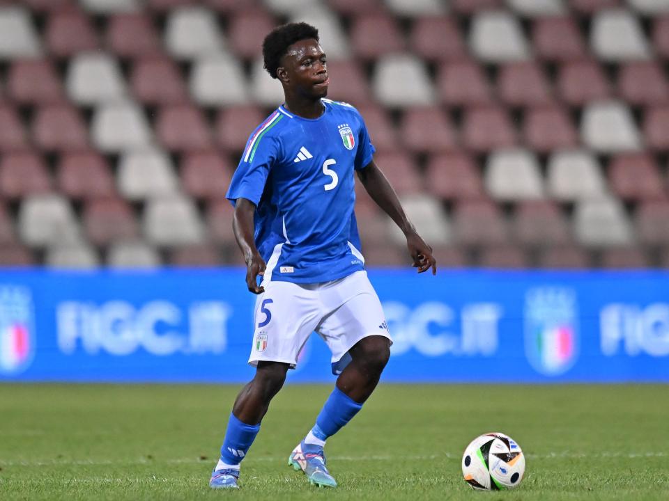 A photo of Albion U18s player Duada Iddrisa in action for Italy's U17s