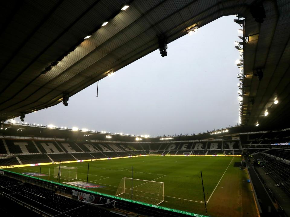An image of Derby's Pride Park Stadium