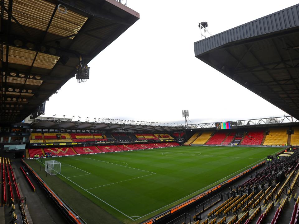 An image of Watford's Vicarage Road stadium