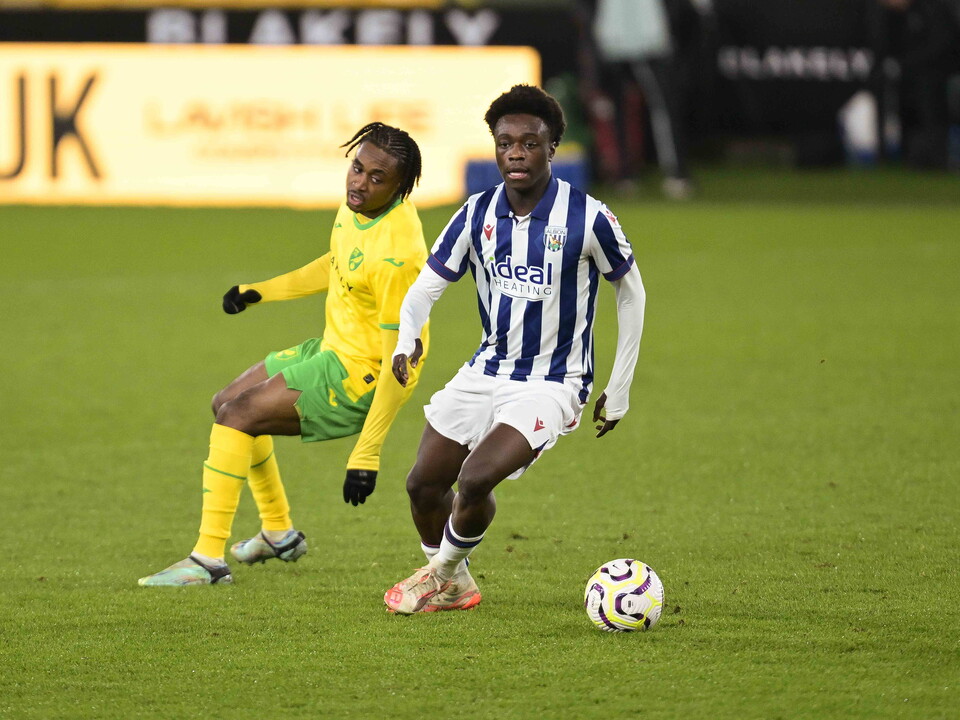A photo of Albion U18s in action v Norwich in the 2024/25 FA Youth Cup