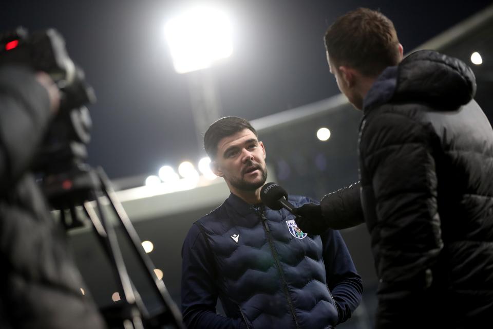 Alex Mowatt is interviewed after scoring against Portsmouth