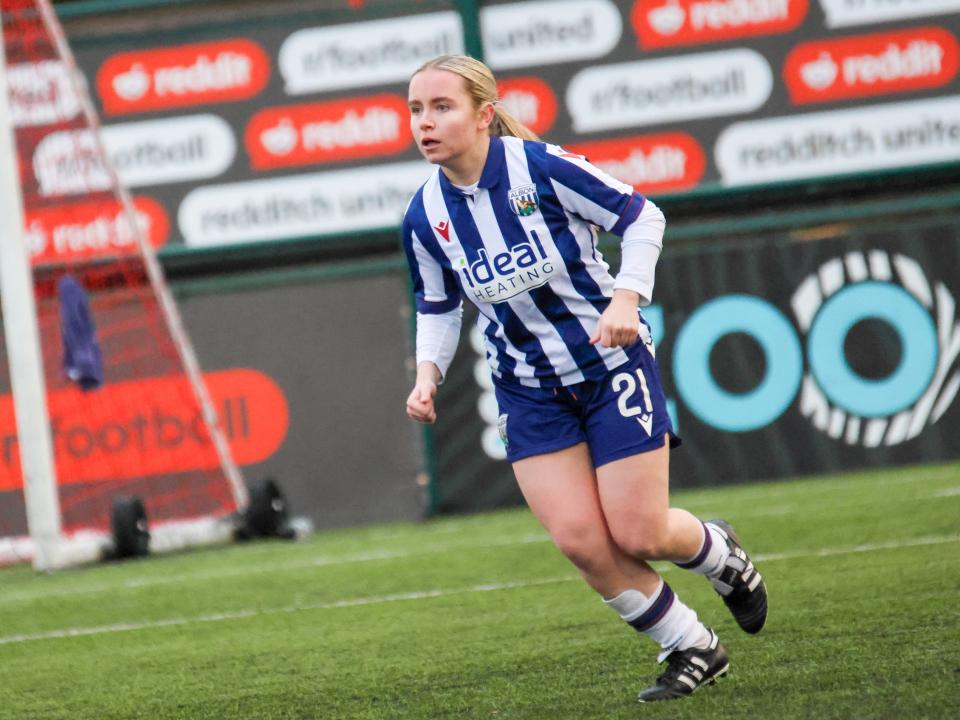 Ella Haughey in action for Albion in the home kit 