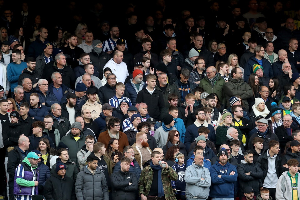 A general view of Albion fans at a game