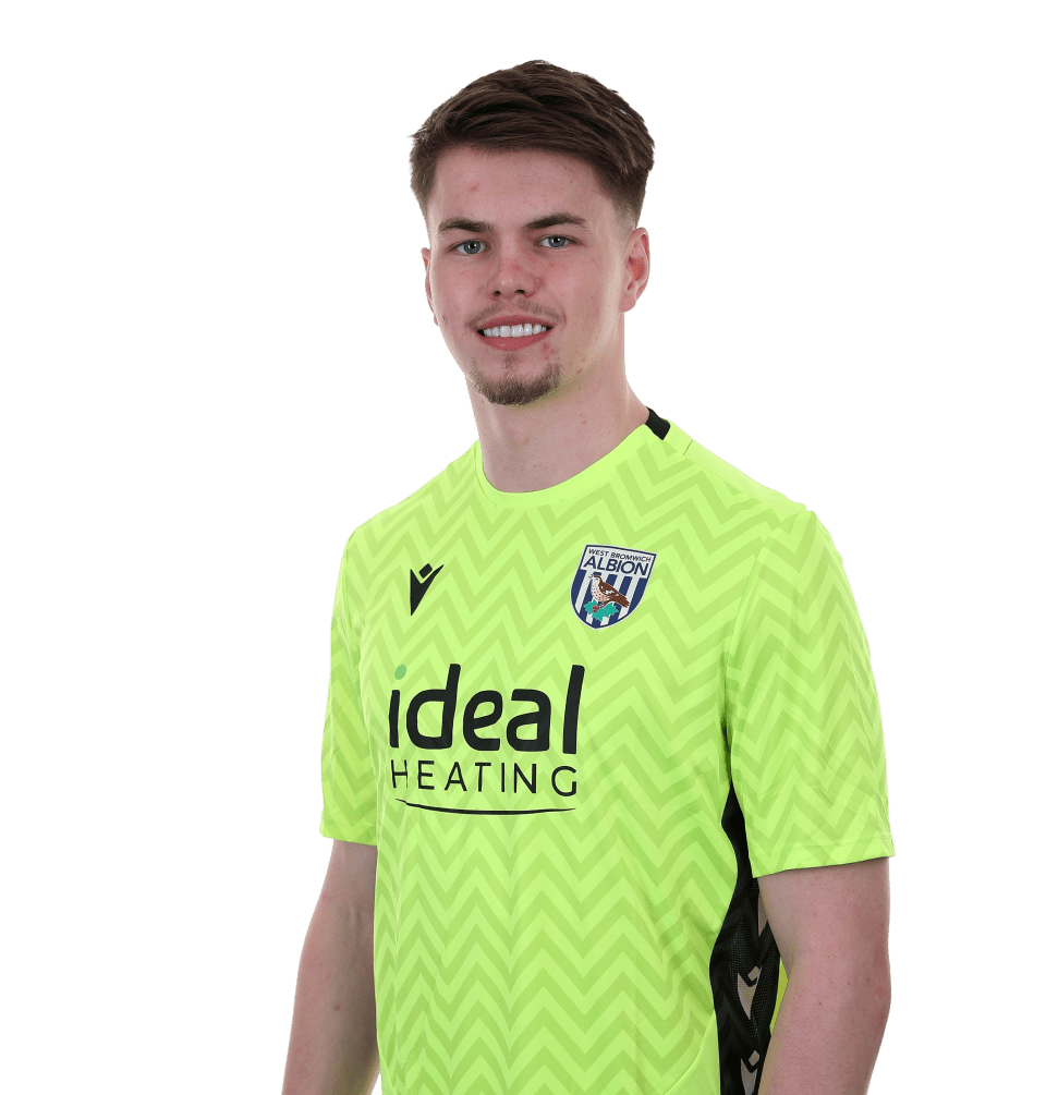 A club headshot image of Josh Griffiths in the yellow 2024/25 keeper kit