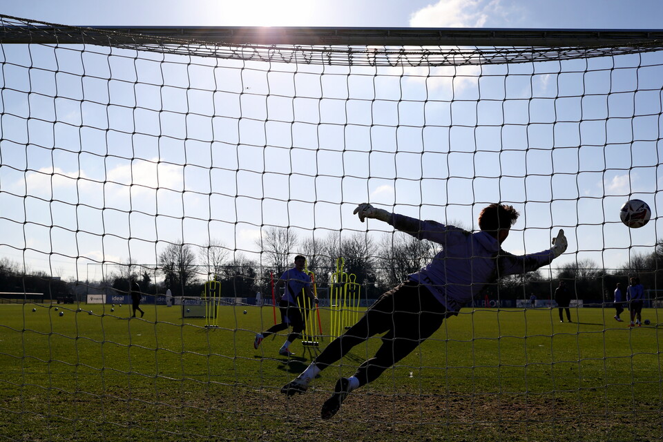 Albion players in training