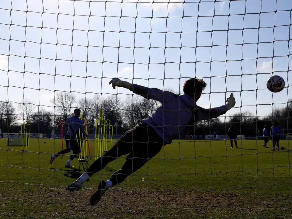 Albion players in training