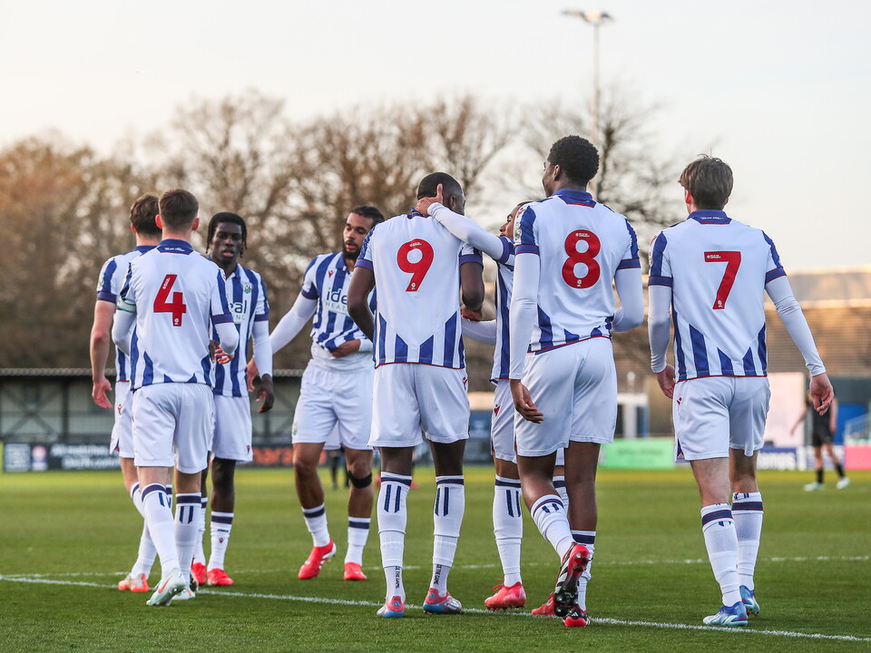 Albion players celebrate.