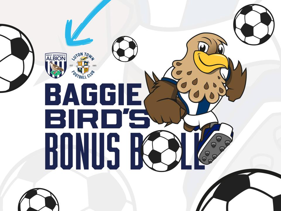 Baggie Bird's Bonus Ball at WBA v Luton Town 