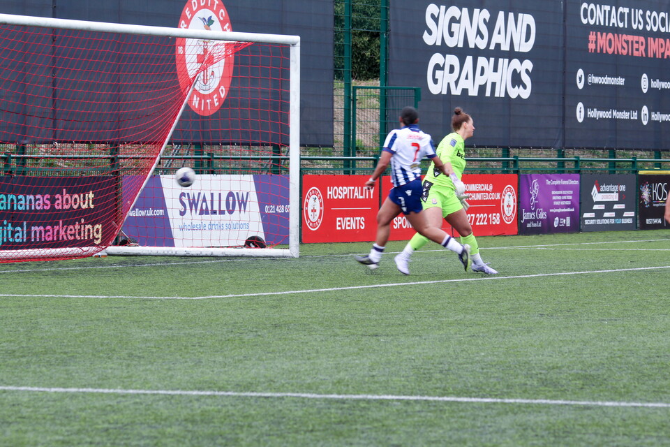 Simran Jhamat scores against Stoke.