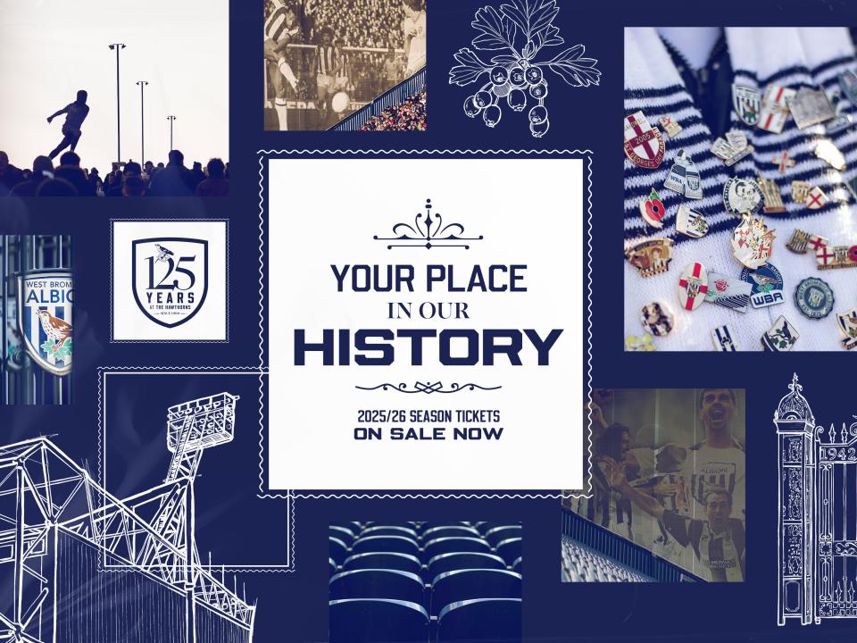 Your Place in Our History | 2025/26 Season Tickets On Sale Now