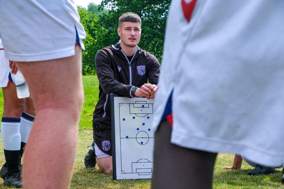 Brandon coaching at our Post-16 Tournament.
