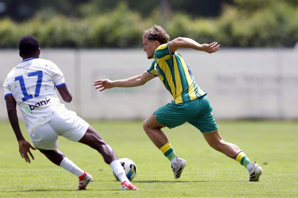 Callum Styles in action against Dynamo Kyiv 