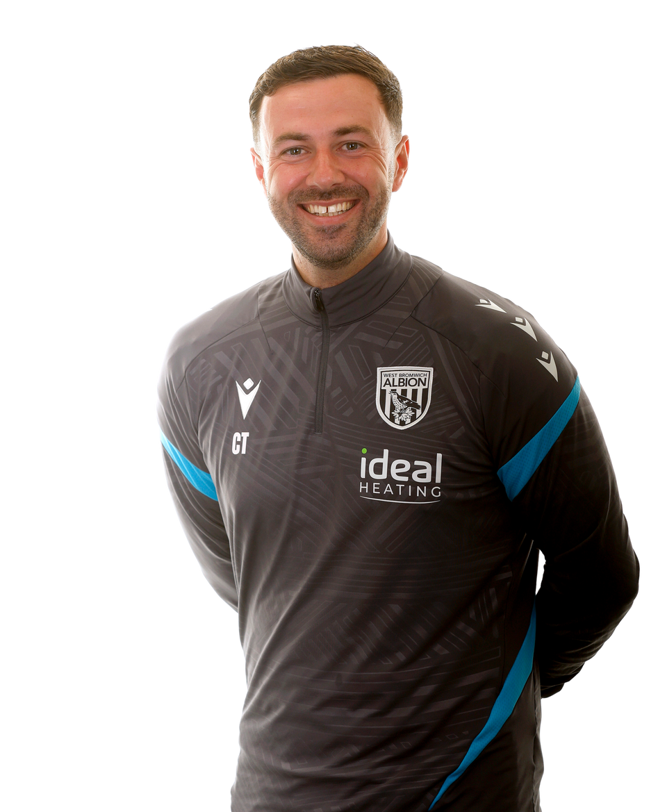 A photo of Albion U18 PDP Coach Chay Thompson in the 2025/26 home kit