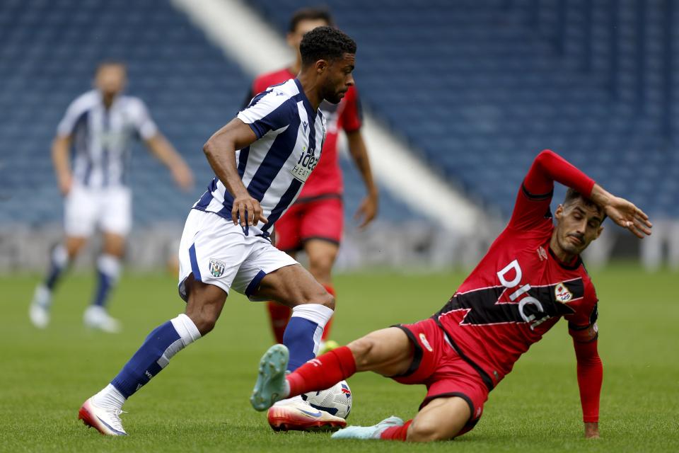 Darnell Furlong in action against Rayo Vallecano at The Hawthorns 