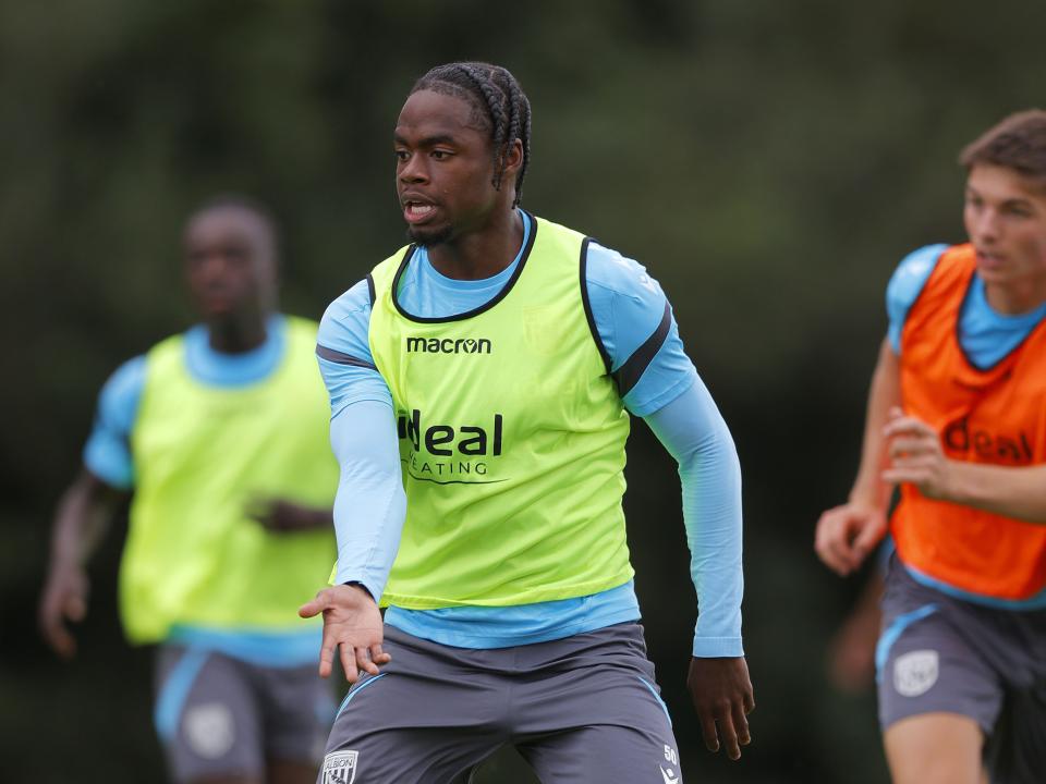A photo of Albion u21 attacker Akeel Higgins in training