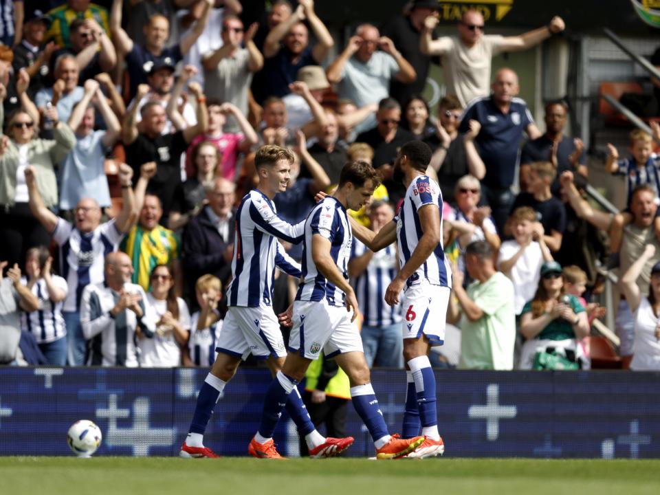 An image of Isaac Price celebrating a goal against Wrexham