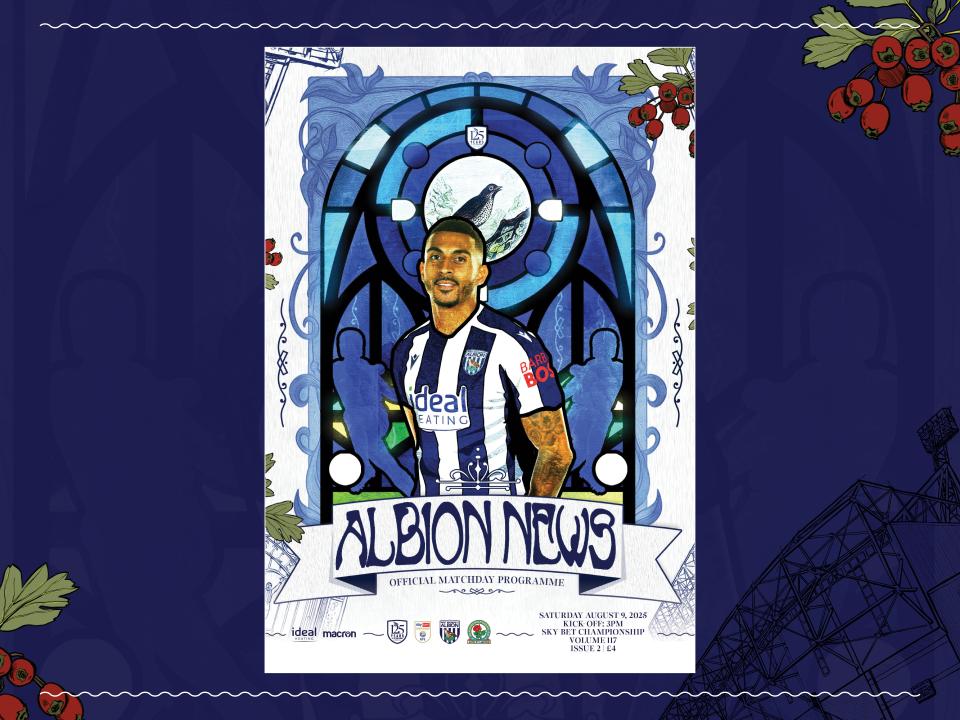 The cover of the first copy of the 2025/26 Albion News against Blackburn