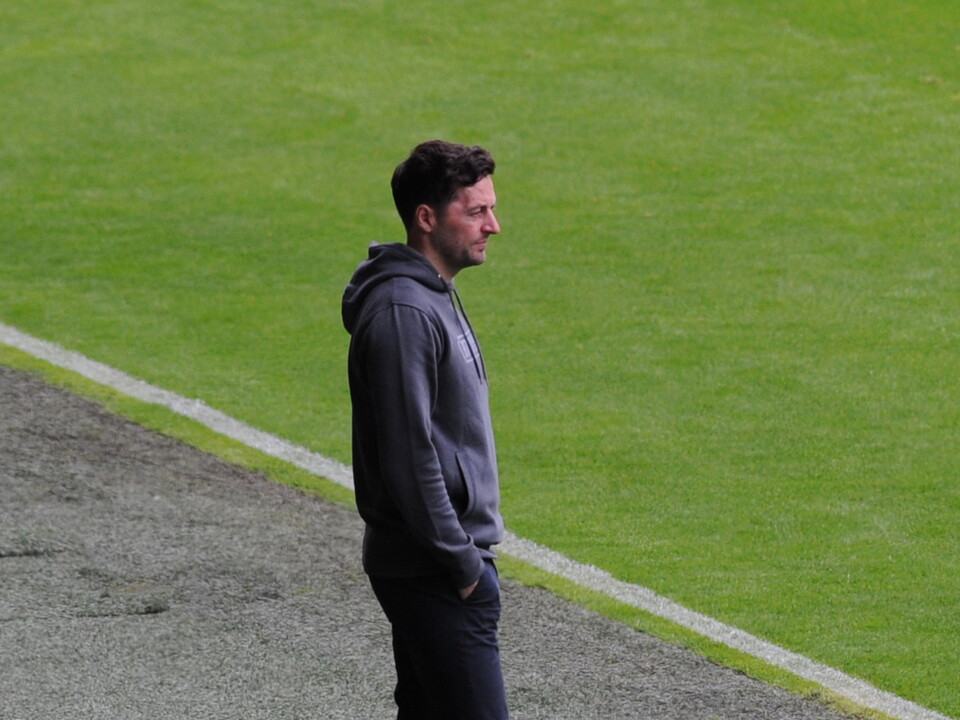 An image of Ryan Mason on the touchline at The Hawthorns