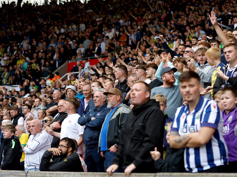 A photo of the Albion away end at Stoke City