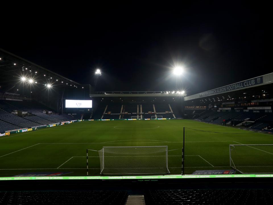 A photo of The Hawthorns at night
