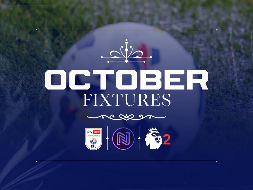 Albion's October fixtures graphic 