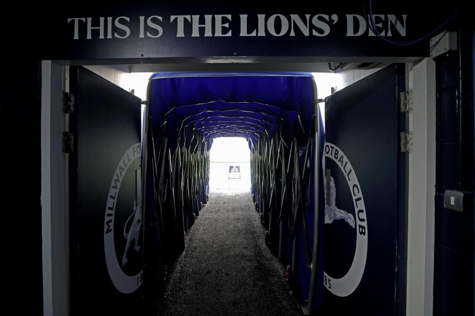 A photo of the tunnel at Millwall. 