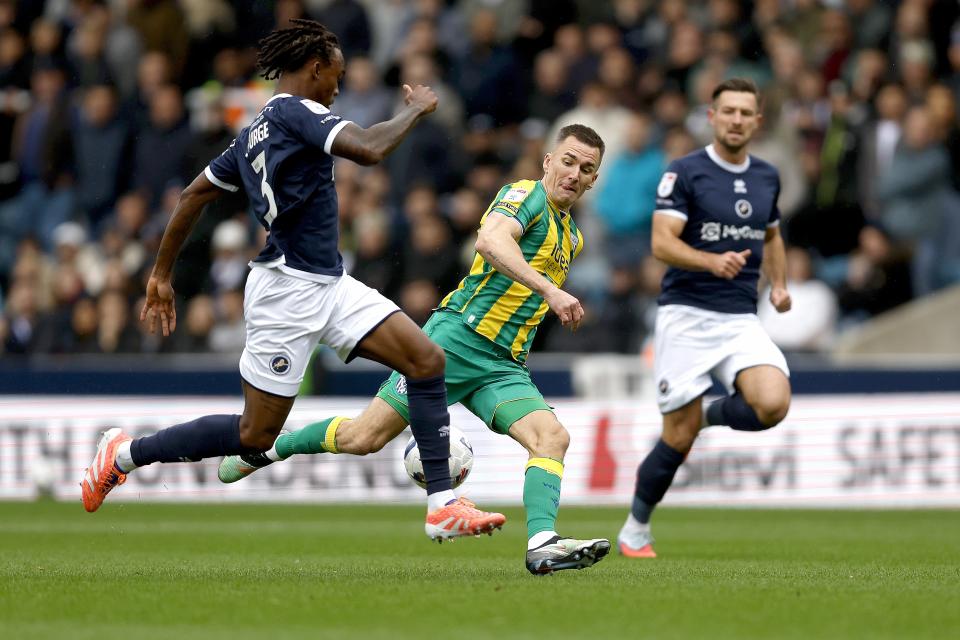 A photo featuring Jed Wallace from the first half. 