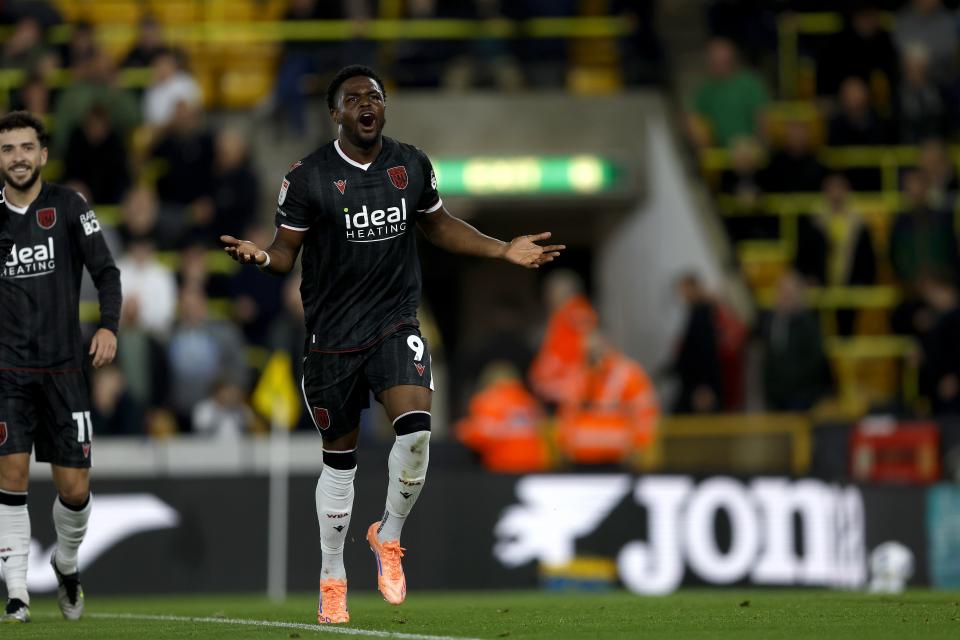A photo of Josh Maja celebrating 