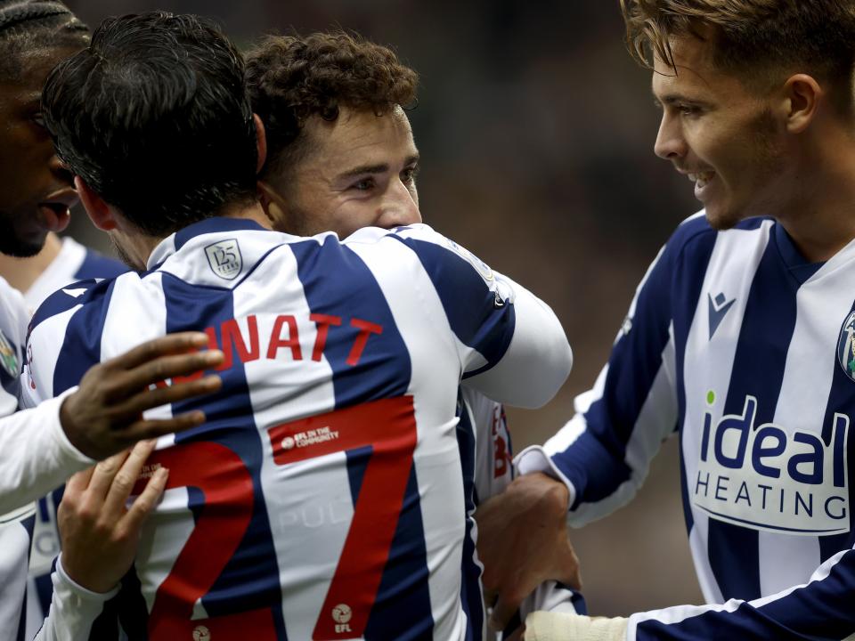An image of Mikey Johnston celebrating a goal against Preston