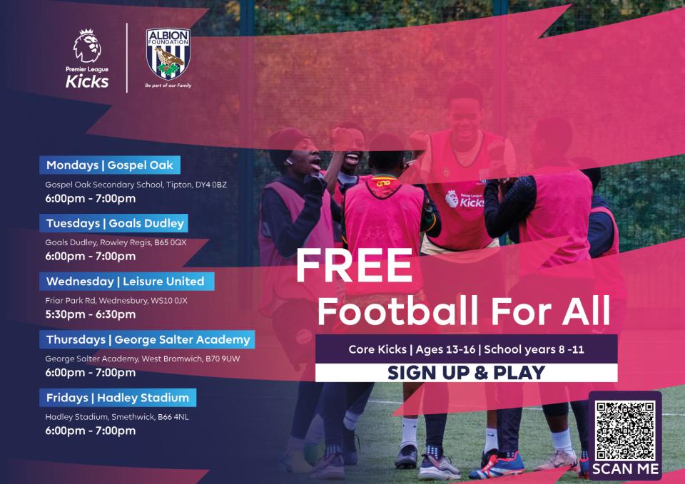 Premier League Kicks Core Kicks Timetable