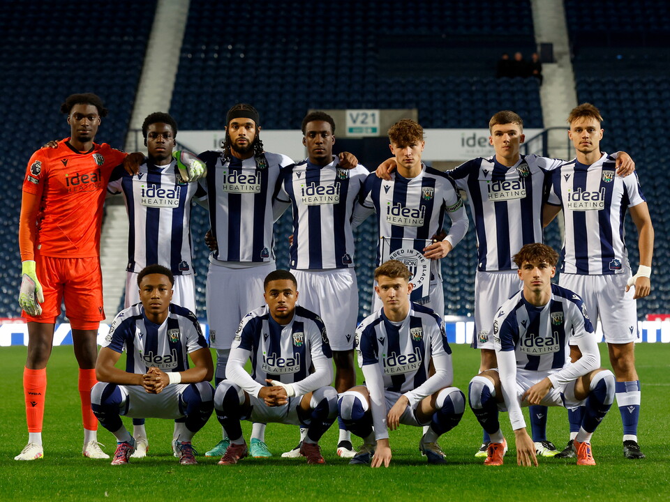 A group photo of Albion U21s lined up before their PL International Cup match v Juventus