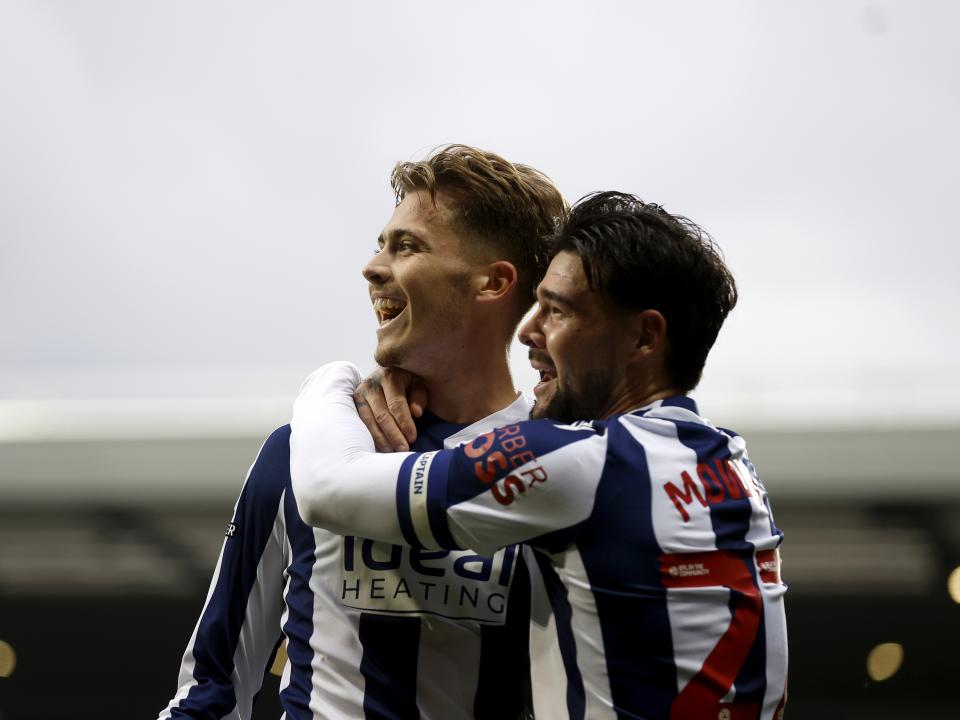 An image of Isaac Price celebrating a goal against Preston