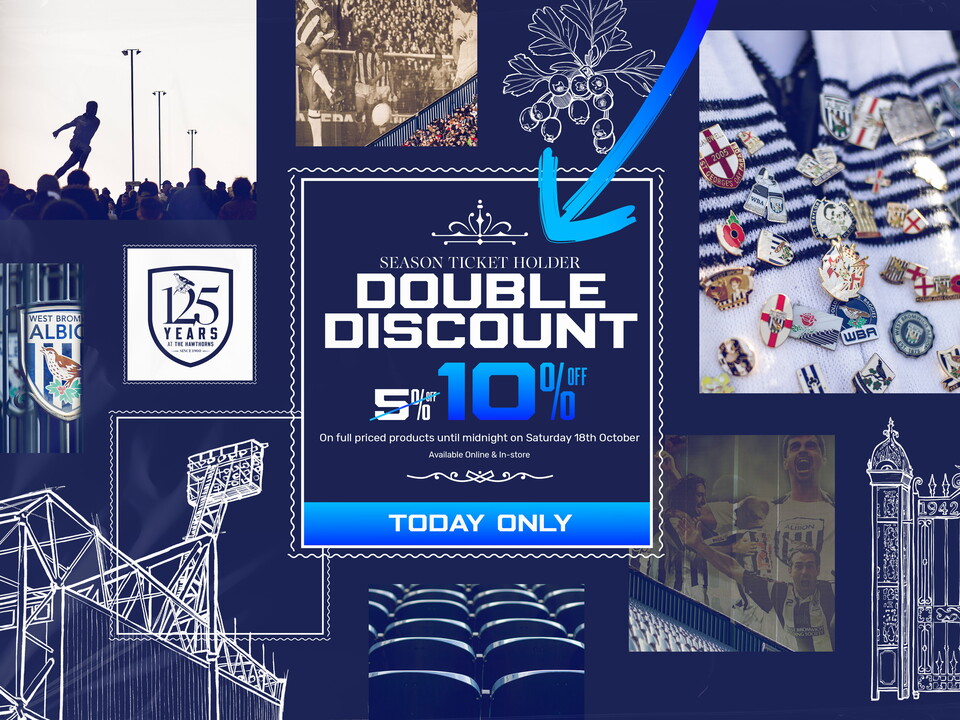 Season Ticket Holder Double Discount Day - Oct 2025