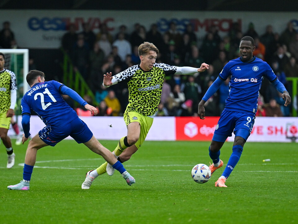 A photo of Albion midfielder Harry Whitwell in action for loan club Forest Green