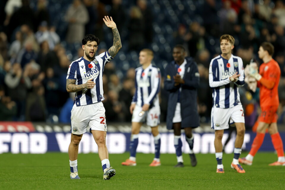 A photo of Alex Mowatt at the end of the game 