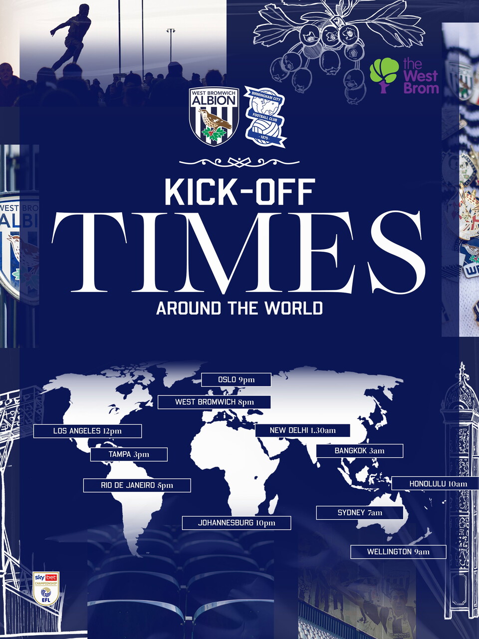 A photo of the times around the world graphic 