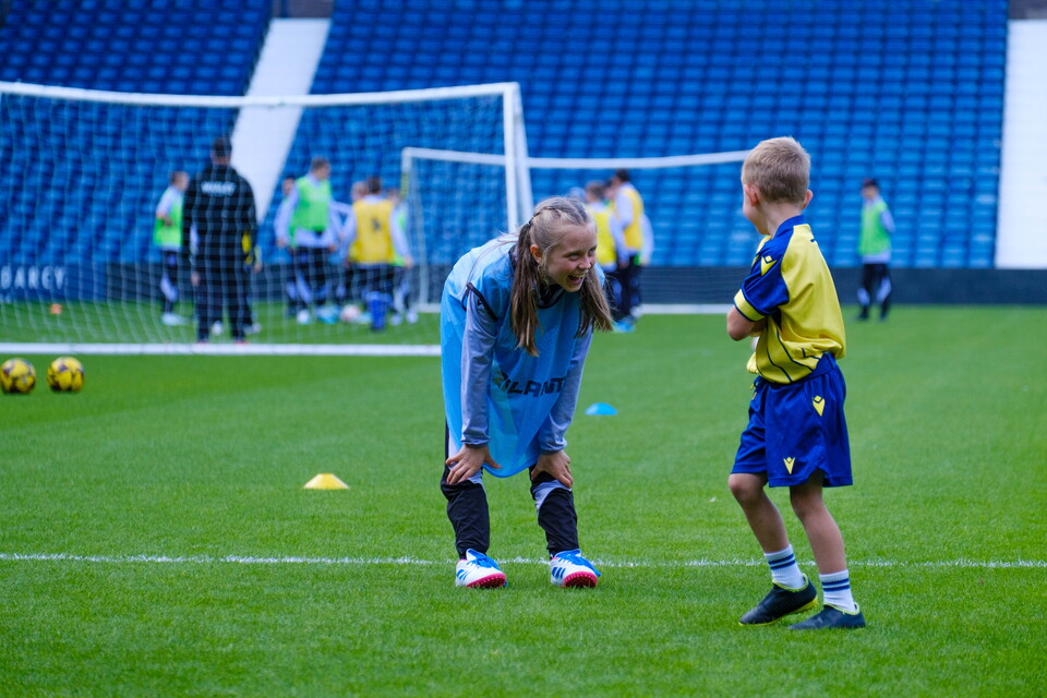U12s PAN players on the Hawthorns pitch.