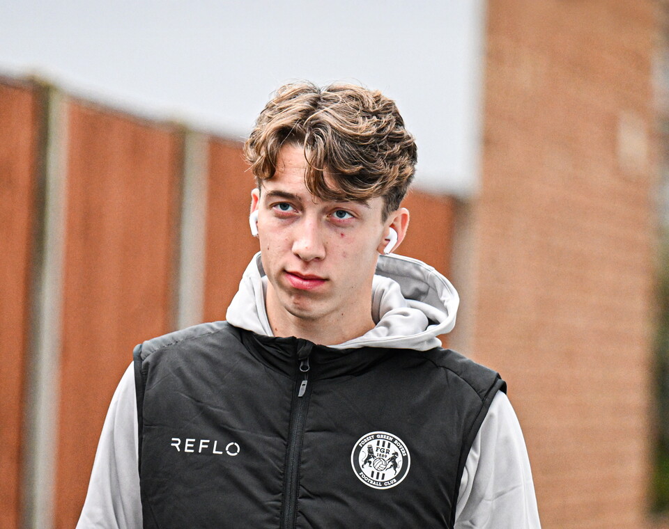 A photo of Harry Whitwell in club gear for loan club Forest Green