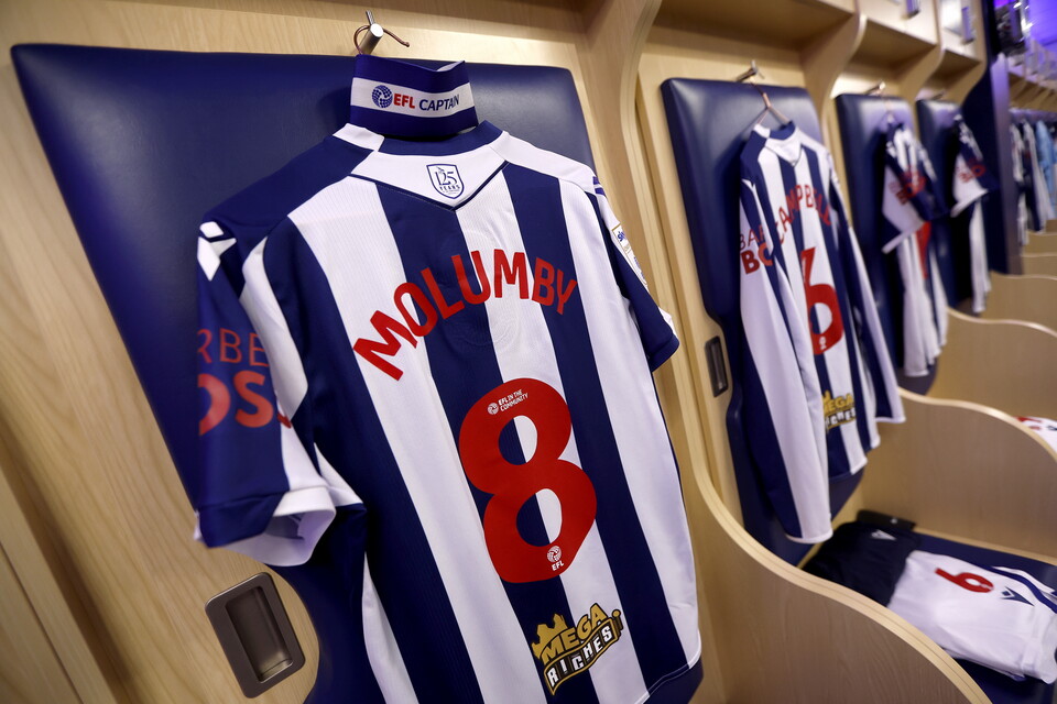 Jayson Molumby's shirt in the dressing room.