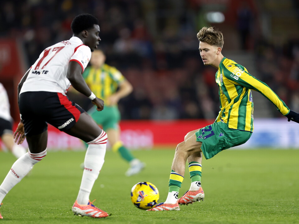 An image of Isaac Price playing against Southampton