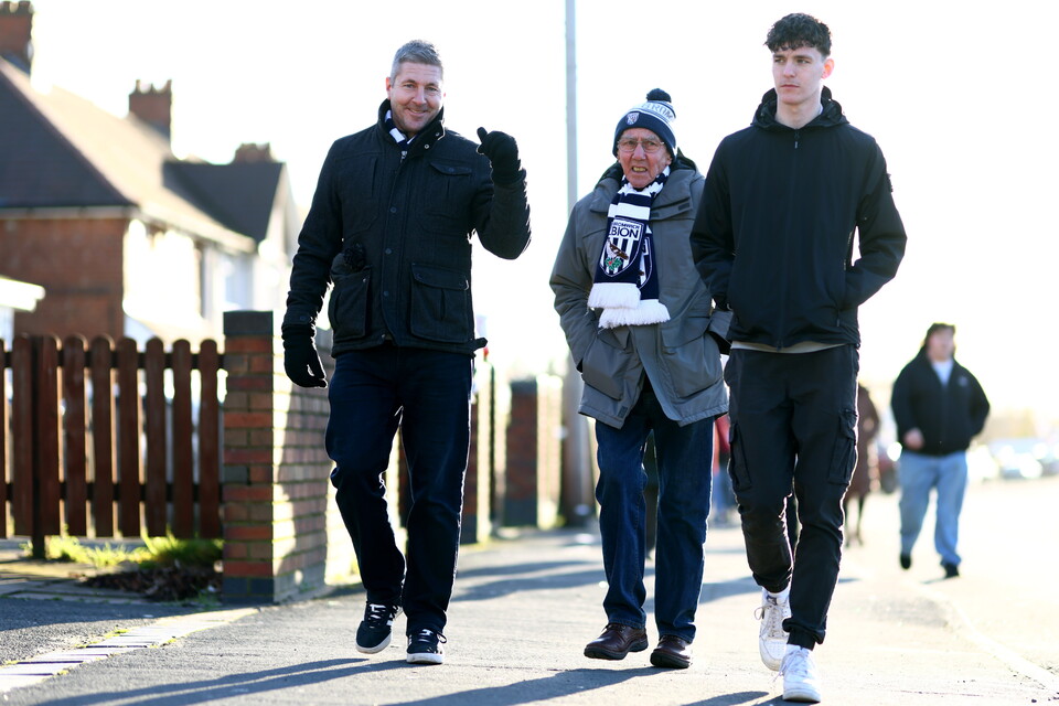 Albion fans heading to The Hawthorns.