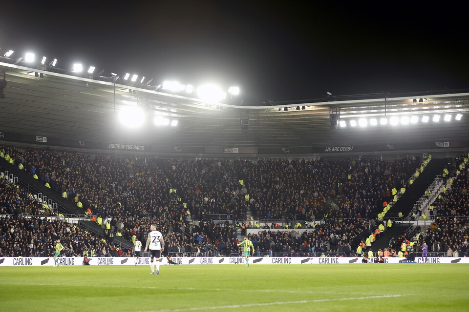 Albion fans at Pride Park.